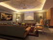 Modern design interior of living-room. 3D render