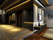 Modern design interior of living-room. 3D render Modern design interior of living-room. 3D render
