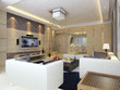 Modern design interior of living-room. 3D render Modern design interior of living-room. 3D render