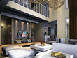 Modern design interior of living-room. 3D render Modern design interior of living-room. 3D render