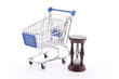 Time for Shopping (a shopping cart and an hour-glass)