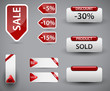 Set of vector price tags. You can use it for any sale time