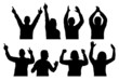 Silhouettes Of Partygoers (Isolated) (01)