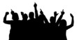 Silhouettes Of Partygoers (Isolated) (03)