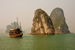 Boat in Beautiful Halong Bay