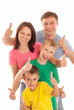 happy family  on a white