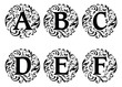 Alphabet Ornament Design A to F Alphabet Ornament Design A to F