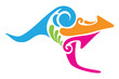 Vector: Tribal Kangaroo Tribal Kangaroo