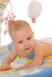happy  baby on a white