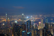 Hong Kong at night, view from Victoria Peak