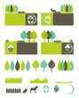 green, eco banners