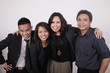 group of asian casual business people
