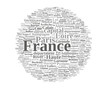 France word cloud isolated on white background France word cloud isolated on white background