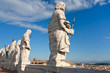 Back side of statue on roof of St. Peter's Basilica Back side of statue on roof of St. Peter's Basilica