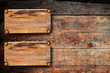 old wooden sign on the wall of wood