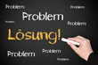 Problem / Lösung - Business Konzept Erfolg