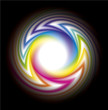 Vector frame of the rainbow-colored bands