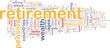 Retirement is bone background concept