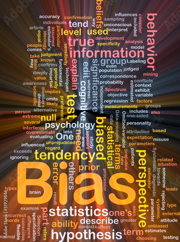 Illustration: Bias background concept glowing Bias background concept glowing