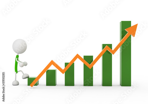 Illustration: business graph business graph