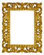 Picture gold frame with beautiful carving