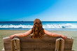 woman relaxing at the sea