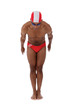 Sexy African American athlete swimmer