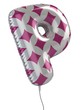 letter P balloon 3d illustration