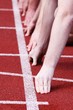on starting line