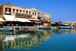 Traditional city of Rethymno at Crete in Greece