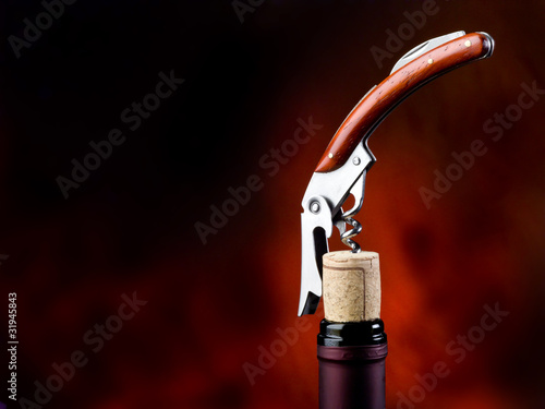 Foto: corkscrew with bottle -cavatapi e bottiglia corkscrew with bottle -cavatapi e bottiglia