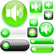 Sound green high-detailed icons. Sound green high-detailed icons.