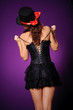 beauty woman in black corset
