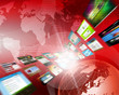 Abstract image of media streams
