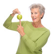 Senior woman with apple Senior woman with apple