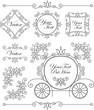 set vector vintage ornaments