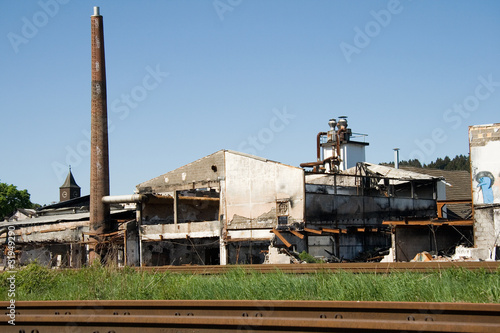 Foto: Fabrik nach Feuer Fabrik nach Feuer