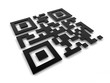 Photos : 3d rendered concept of a qr-code.