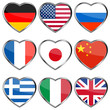 Flags in hearts