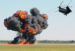 Helicopter over fire