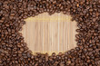Frame coffee beans
