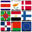 set of 9 flags