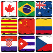 set of 9 flags