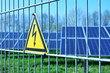 Solaranlage - Warnzeichen Strom