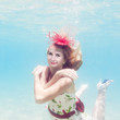 Woman underwater