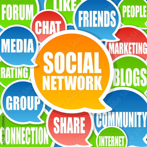 Illustration: Social Network Background Social Network Background