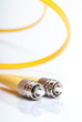 Telecommunication background.Twisted fiber optic.