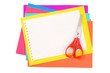 Colour paper with a paper clip