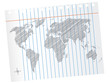Scribble World Map on Notebook Paper Scribble World Map on Notebook Paper