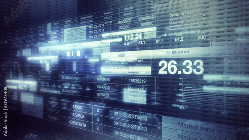 Illustration: Stock Market Tickers Background Stock Market Tickers Background